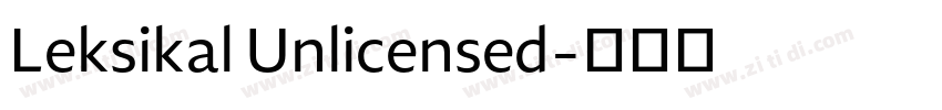 Leksikal Unlicensed字体转换